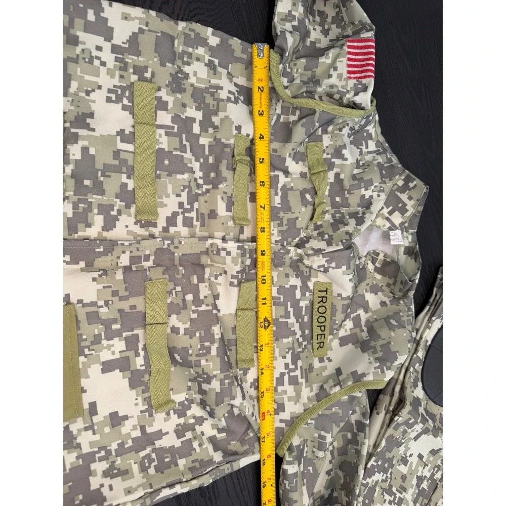 Kids‎ Digital Camouflage Trooper Costume Set Tactical Military Uniform 2pc Gray